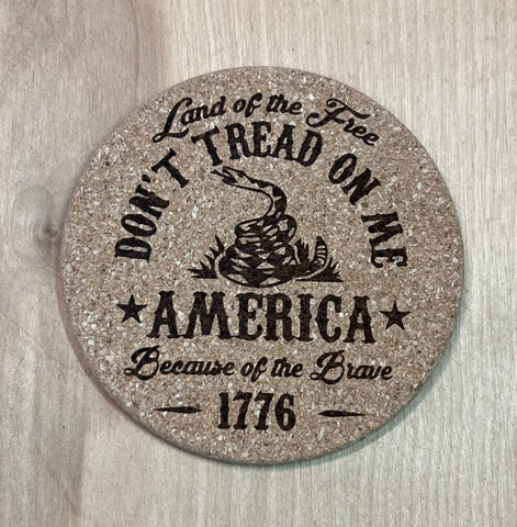 4" Laser Engraved Cork Coasters (Set of 4)