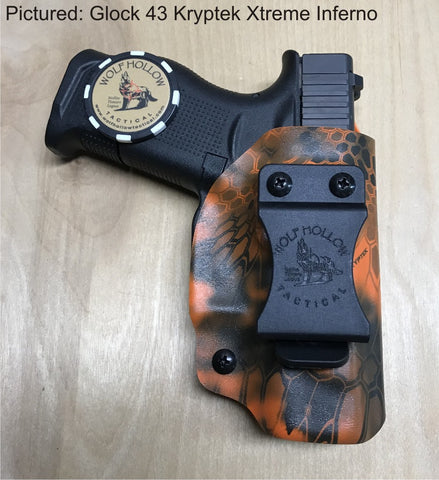 Glock 43 IWB holster, Kryptek Xtreme Inferno