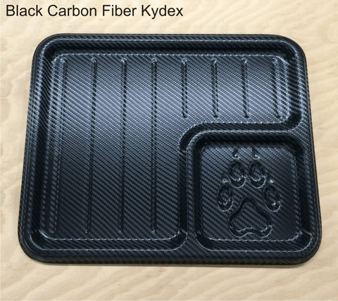 Black carbon fiber edc dump tray