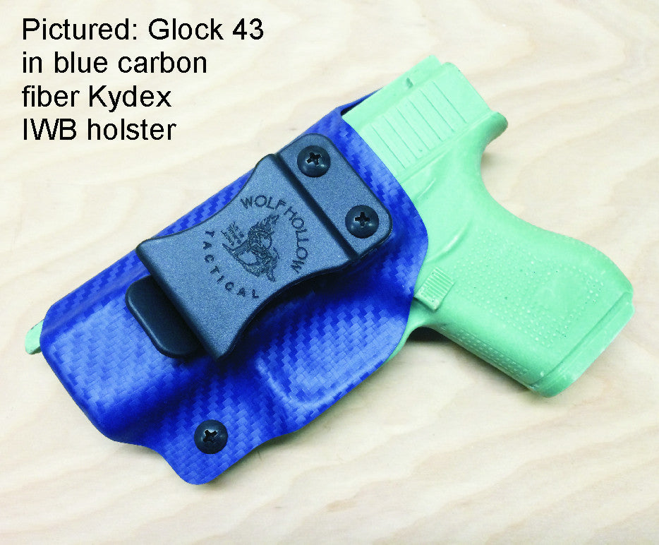 Sunwes Universal IWB Kydex Holster – Adjustable Cant & Posi-Click Retention For Glock, S&W, Sig, Ruger, HK & More (Teal Blue)