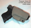 Glock 26 in FDE Kydex OWB holster