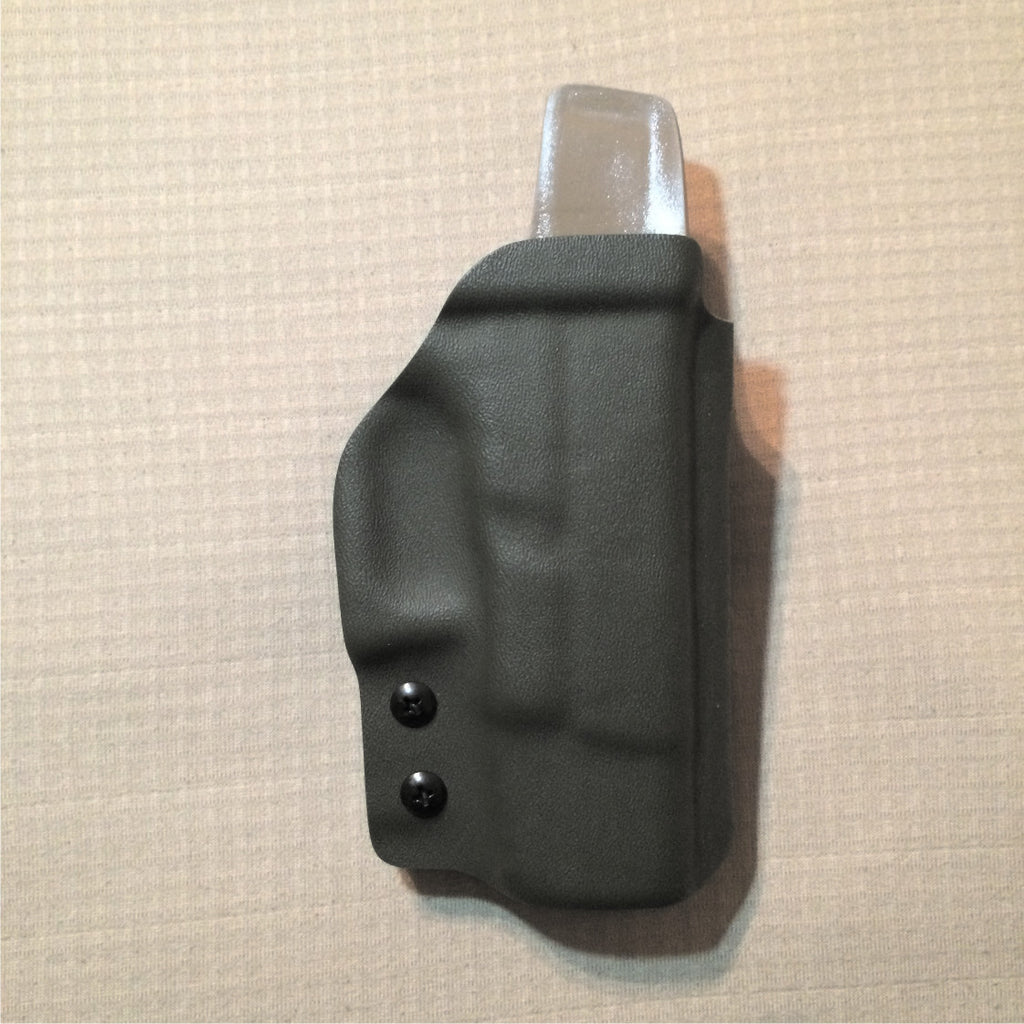 Glock 19 OWB two tone holster in FDE and OD green