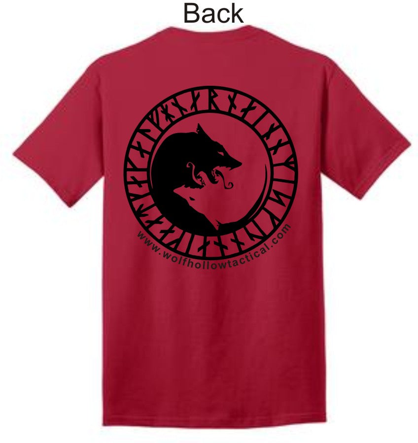 Red Odins Wolves back shirt