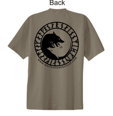 Tan Odins Wolves back shirt